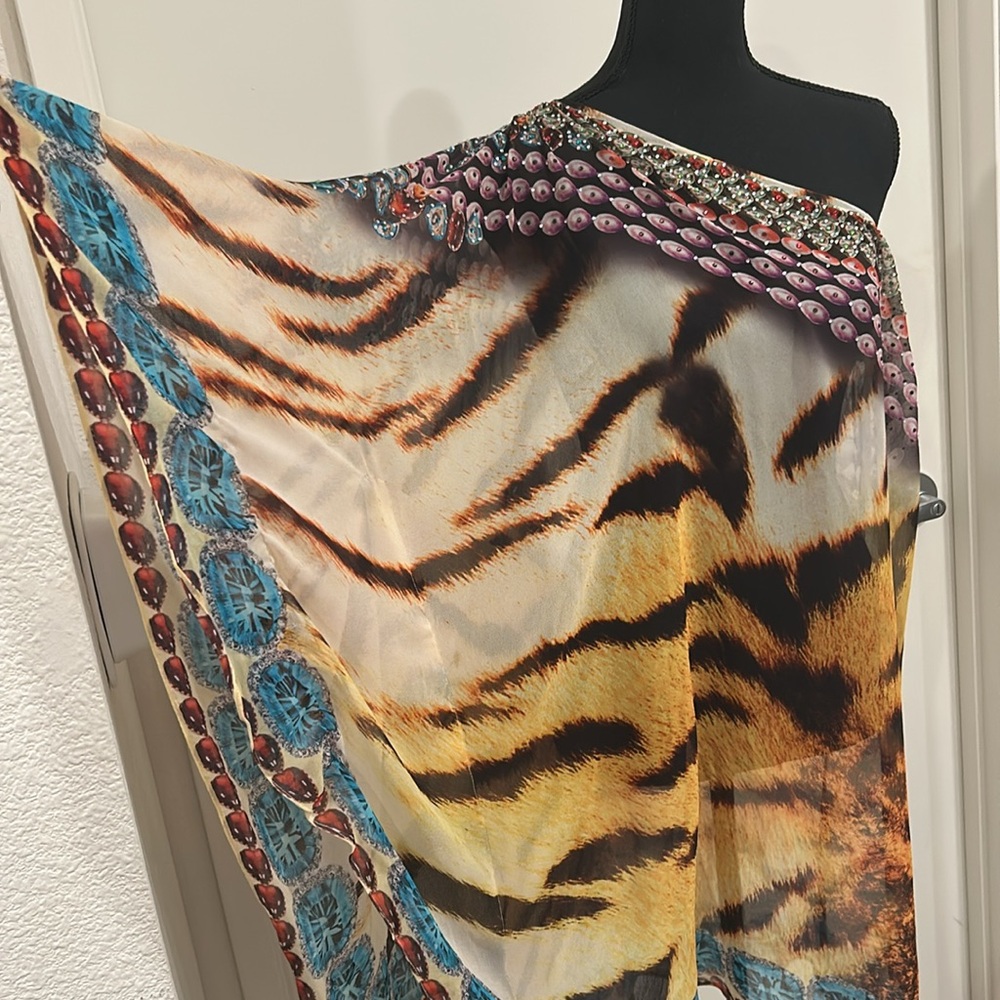 Yellow and Black Sarong for Swim